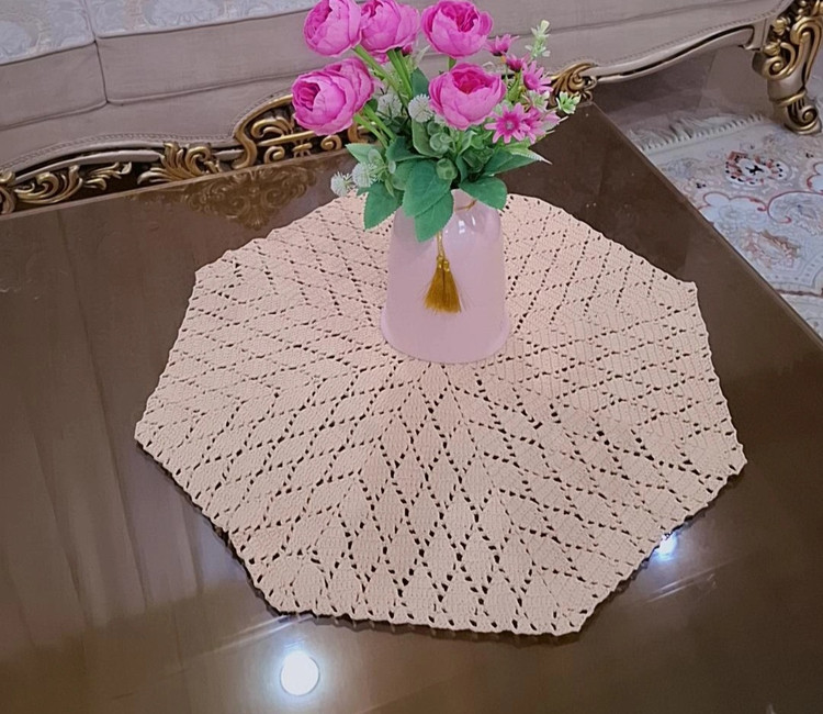 آموزش بافت رومیزی هشت ضلعی پرنیان